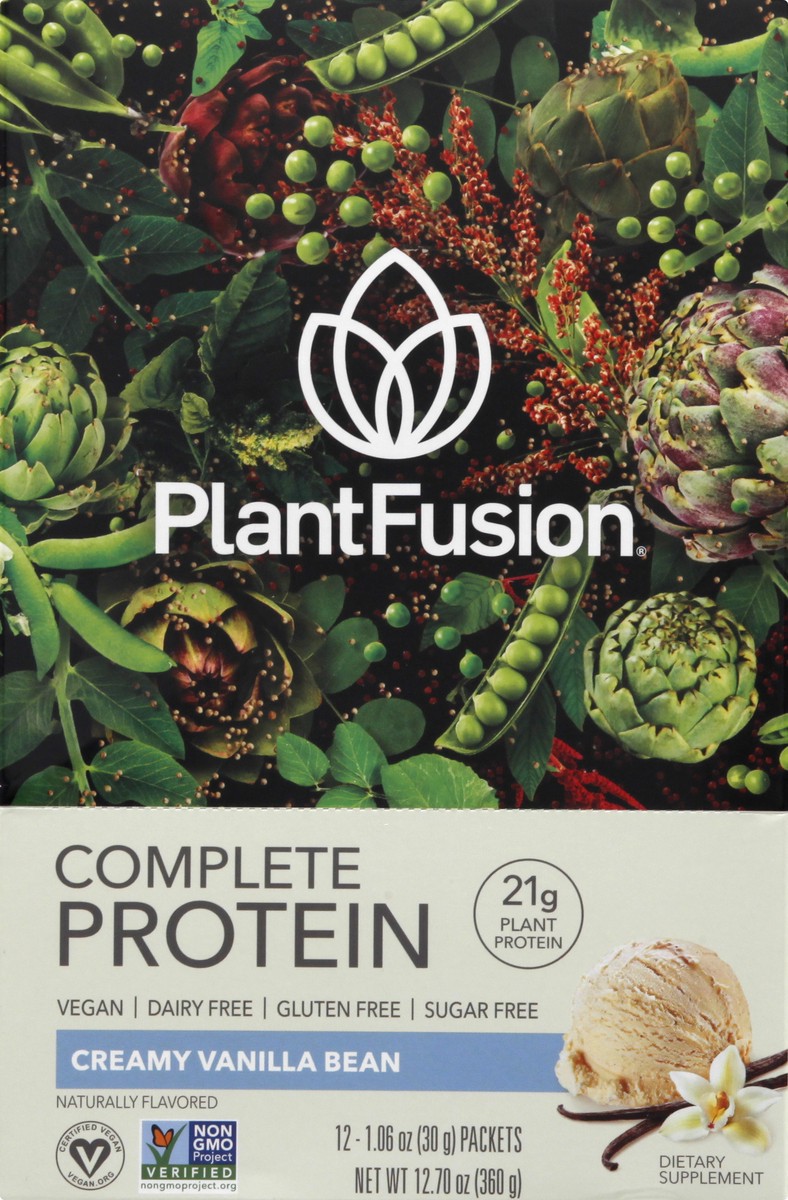 slide 1 of 1, PlantFusion Creamy Vanilla Bean Complete Protein 12 ea, 1 ct