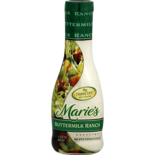 slide 1 of 8, Marie's Buttermilk Ranch Dressing Bottle, 11.5 oz