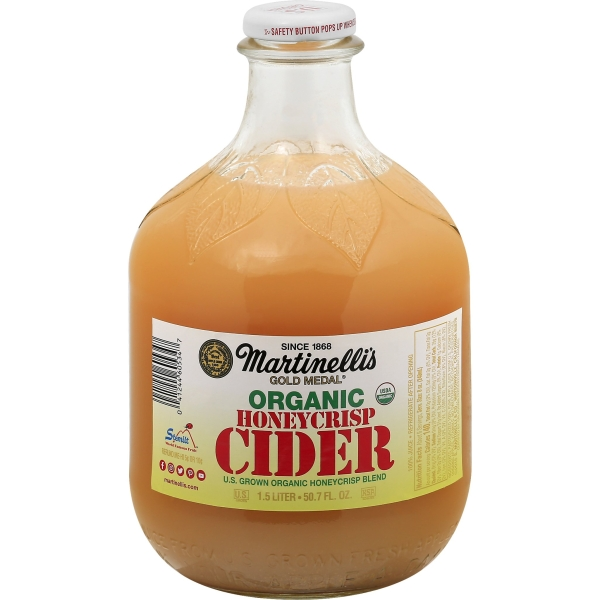 slide 1 of 1, Martinelli's Gold Medal Organic Honeycrisp Apple Cider, 50.7 fl oz