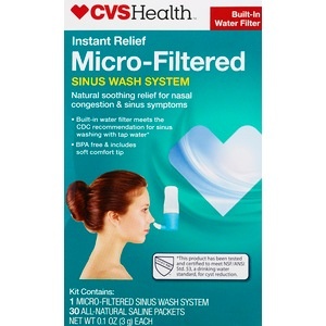 slide 1 of 1, CVS Health Instant Relief Micro-Filtered Sinus Wash System, 1 ct