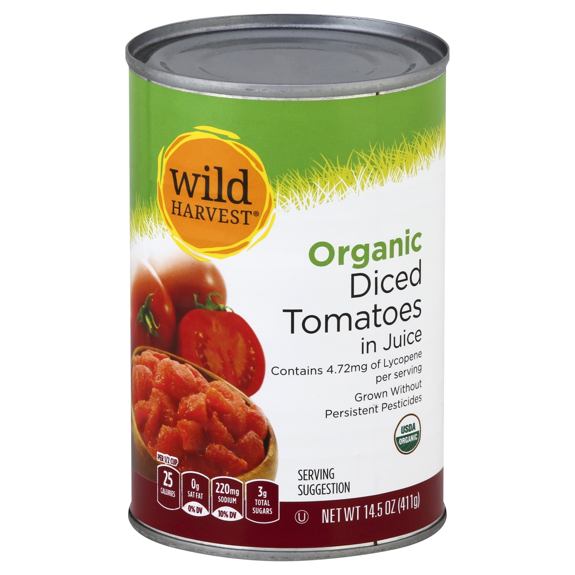 slide 1 of 1, Wild Harvest Organic Diced Tomatoes, 14.5 oz