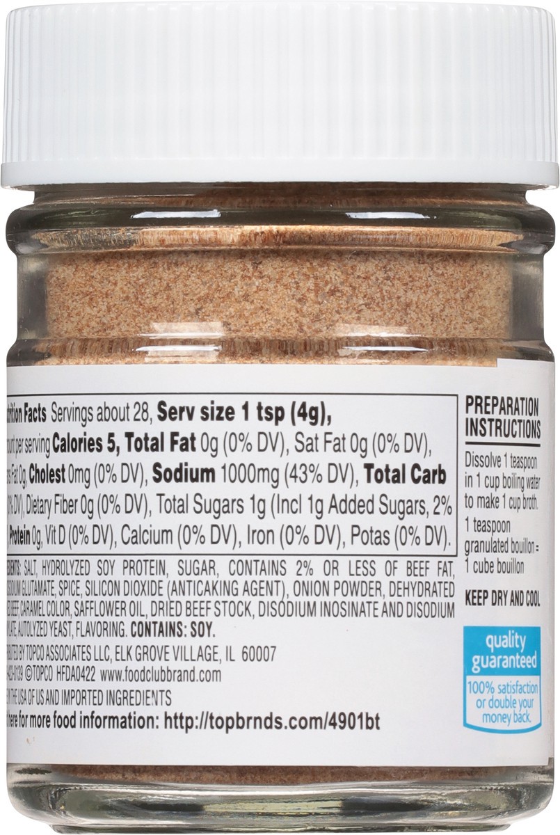 slide 15 of 15, Food Club Beef Instant Bouillon Granules 4 oz, 4 oz