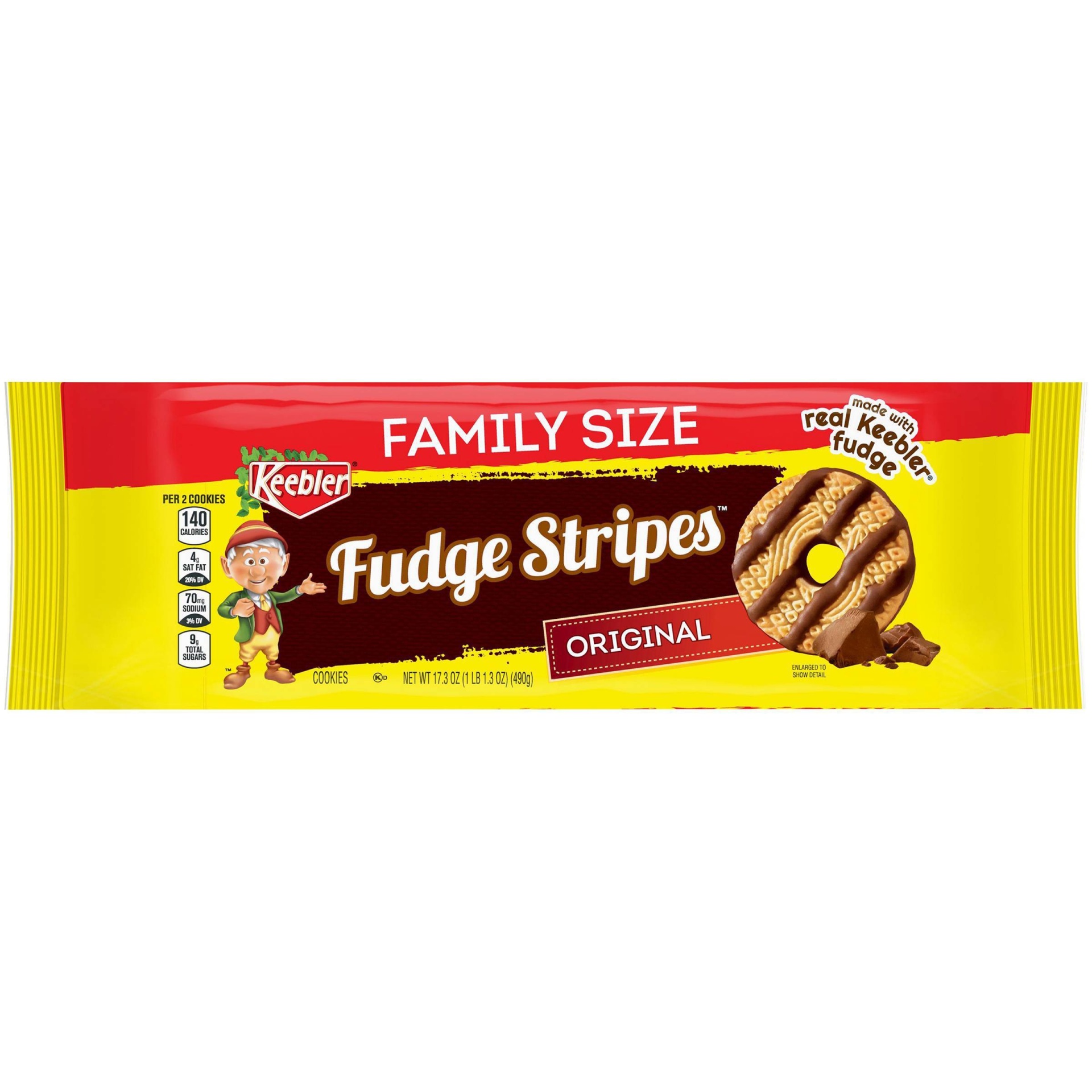 slide 1 of 4, Keebler Fudge Stripes Family Size Cookies - 17.3oz, 17.3 oz