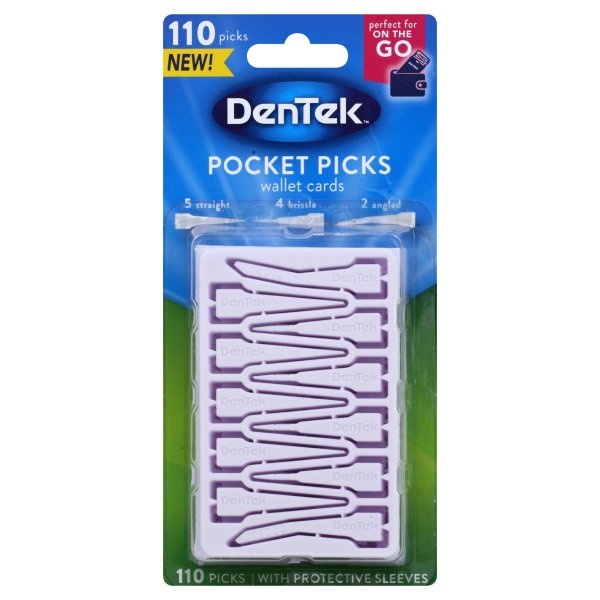 slide 1 of 1, DenTek Pocket Picks, 110 ct