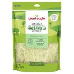 Giant Eagle Low-Moisture Part-Skim Shredded Mozzarella Cheese