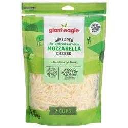 Giant Eagle Low-Moisture Part-Skim Shredded Mozzarella Cheese