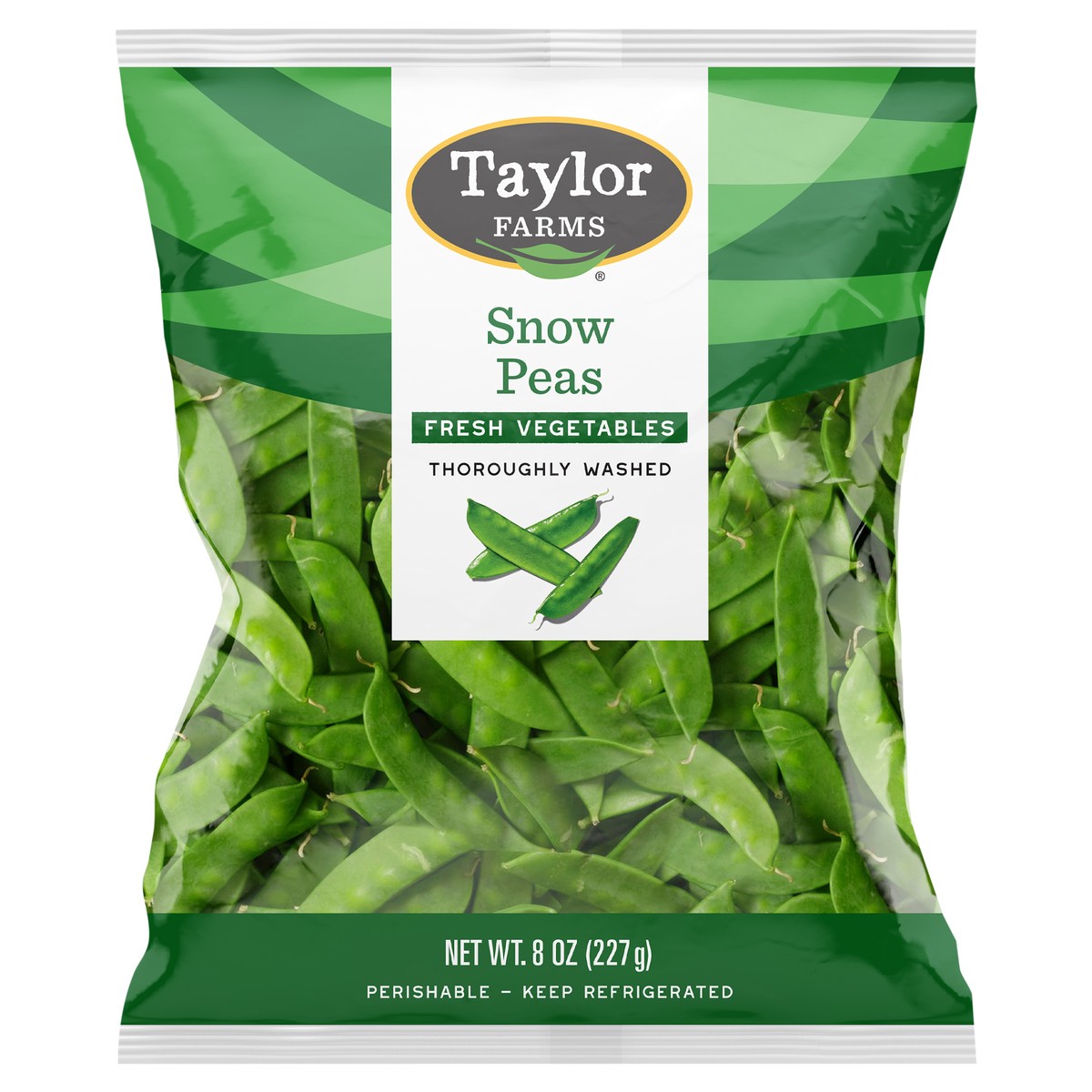 slide 1 of 1, Taylor Farms Snow Peas, 8 oz
