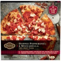 slide 1 of 11, Private Selection Doppio Pepperoni & Mozzarella Thin Crust Pizza, 19.1 oz