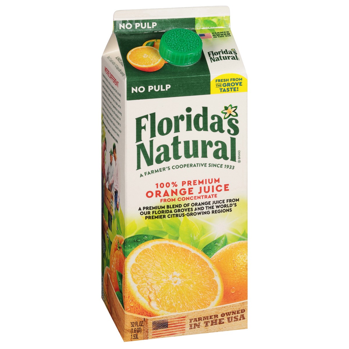 slide 2 of 9, Florida's Natural No Pulp Orange Juice, 52 fl oz