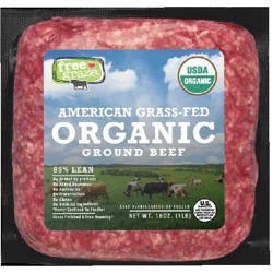 Free Graze Amer Grass Fed Org Ground Beef 85% Lean