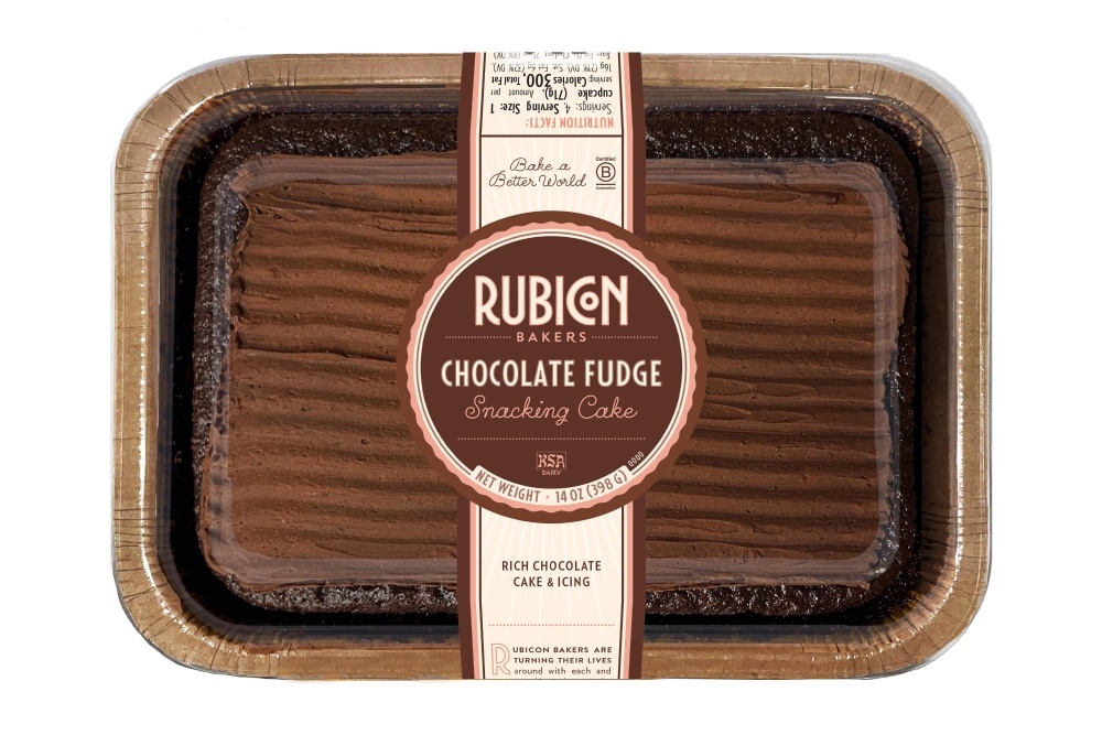 slide 1 of 1, Rubicon Bakers Chocolate Fudge Snacking Cake, 14 oz