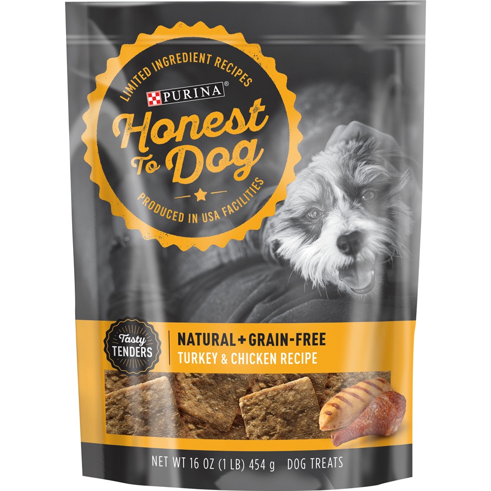 slide 1 of 1, Purina Honest To Dog Tasty Tenders Turkey & Chicken Recipe Dog Treats Pouch, 16 oz