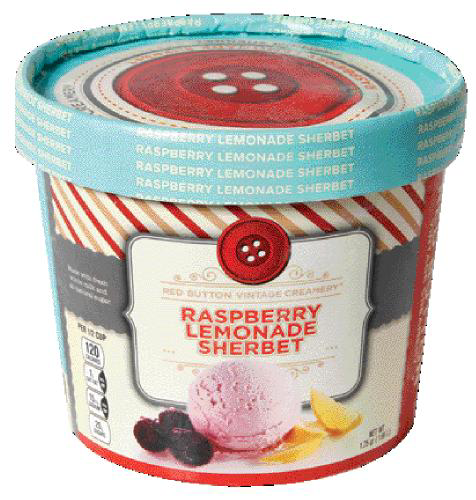 slide 1 of 1, Red Button Creamery Raspberry Lemonade Sherbet, 56 oz