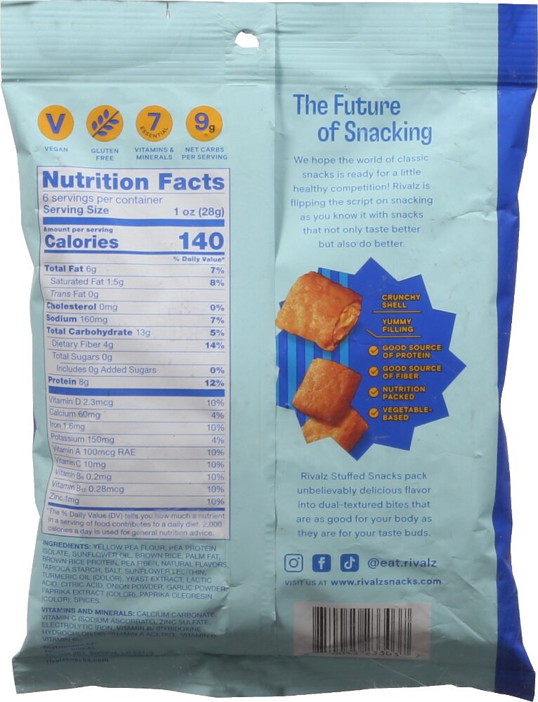 slide 2 of 2, Rivalz Extra Chedda' Mac Stuffed Snacks 6 oz, 6 oz