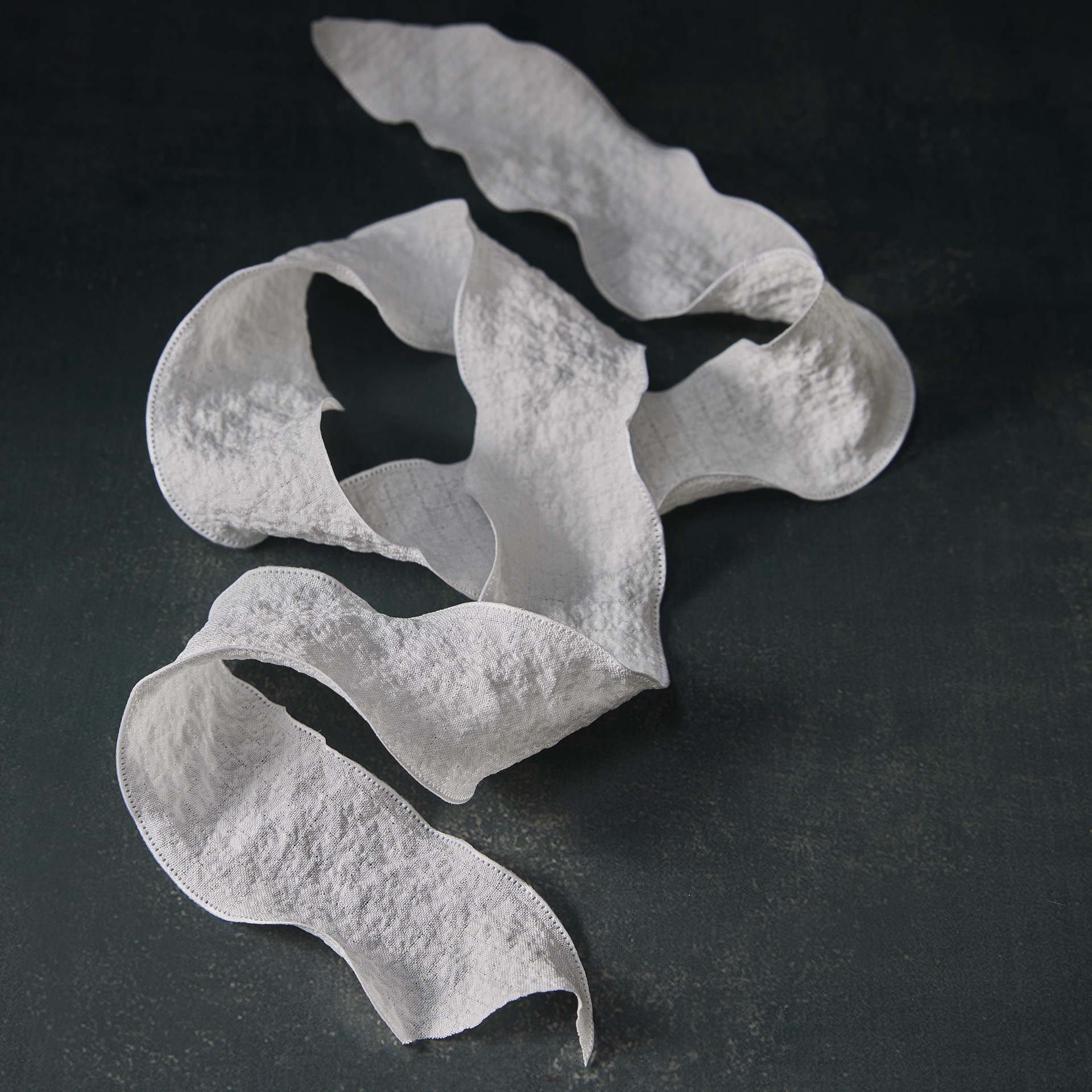 slide 2 of 2, 1.5" X 3yd. White Ruffled Edge Ribbon By Celebrate It Classic, 1.5 in x 3 yd