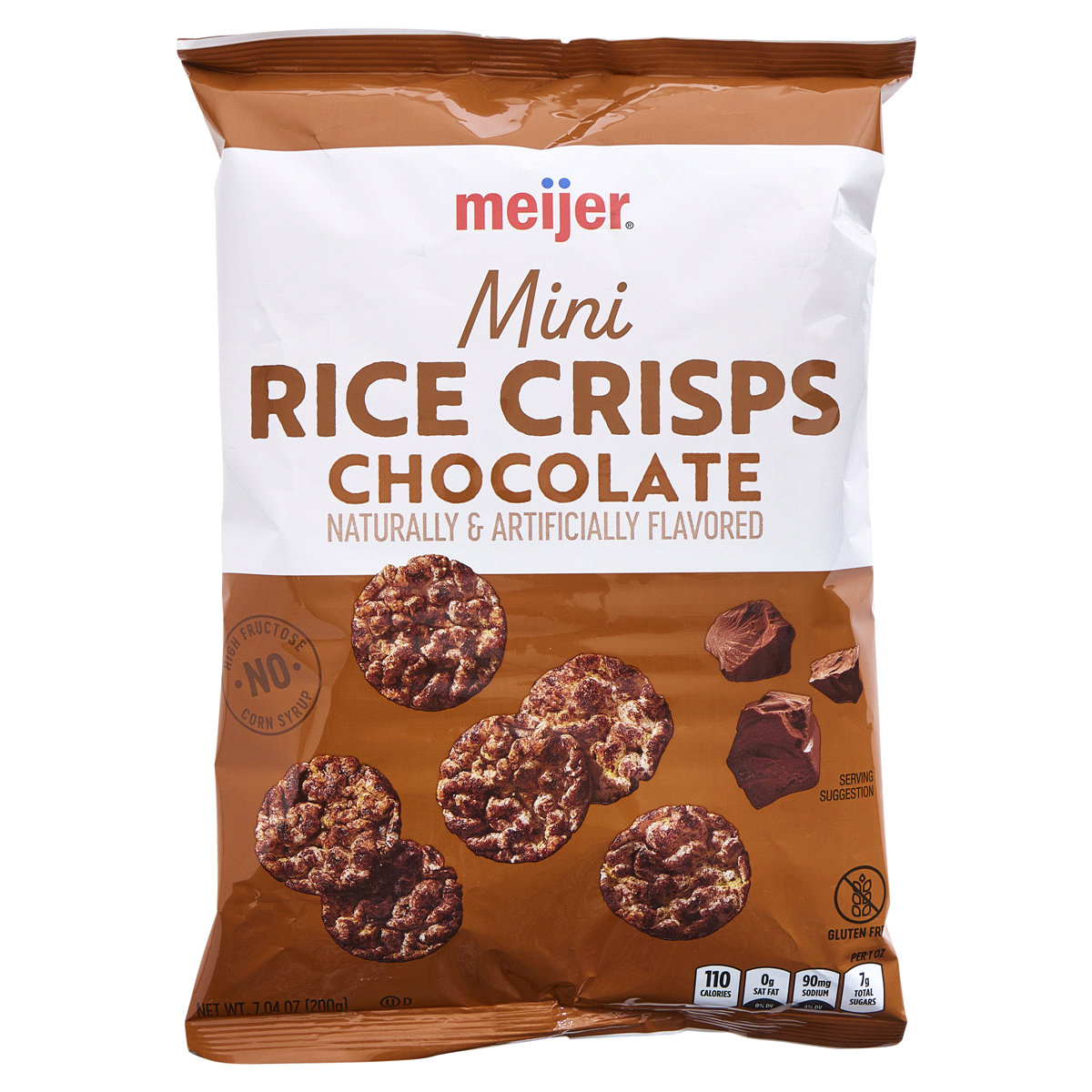 slide 1 of 21, Meijer Chocolate Mini Rice Crisps, 7.04 oz