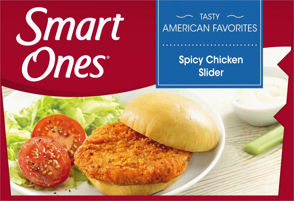 slide 9 of 13, Smart Ones Spicy Chicken Slider, Frozen Meal, 4.9 oz Box, 2 ct