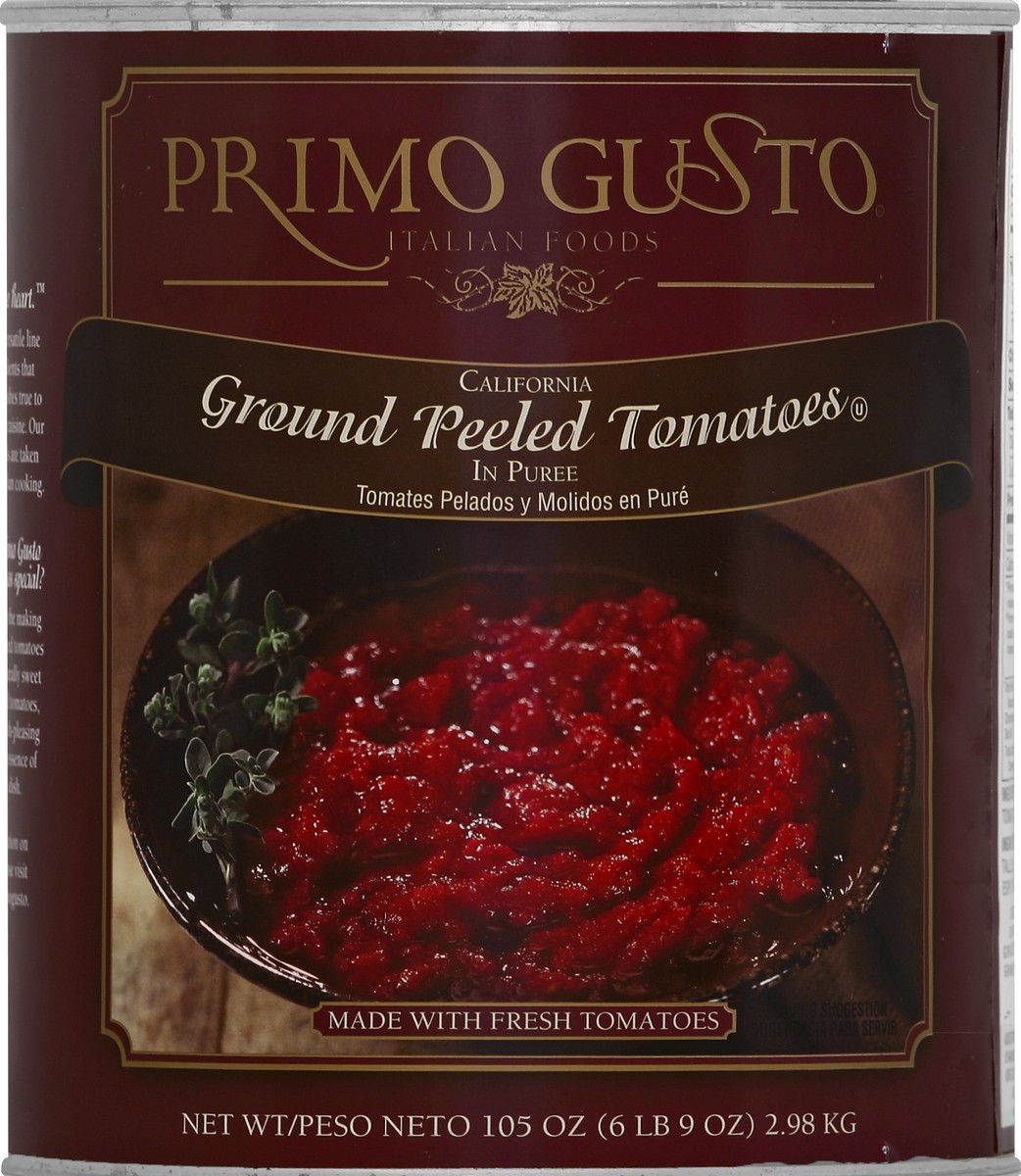 slide 2 of 2, Primo Gusto Peeled Ground Tomatos, 112 oz