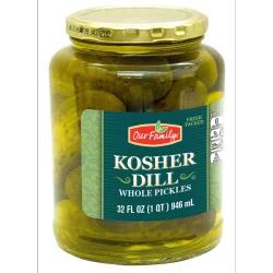 Our Family Pickles Kshr Dill Whl - 32 oz