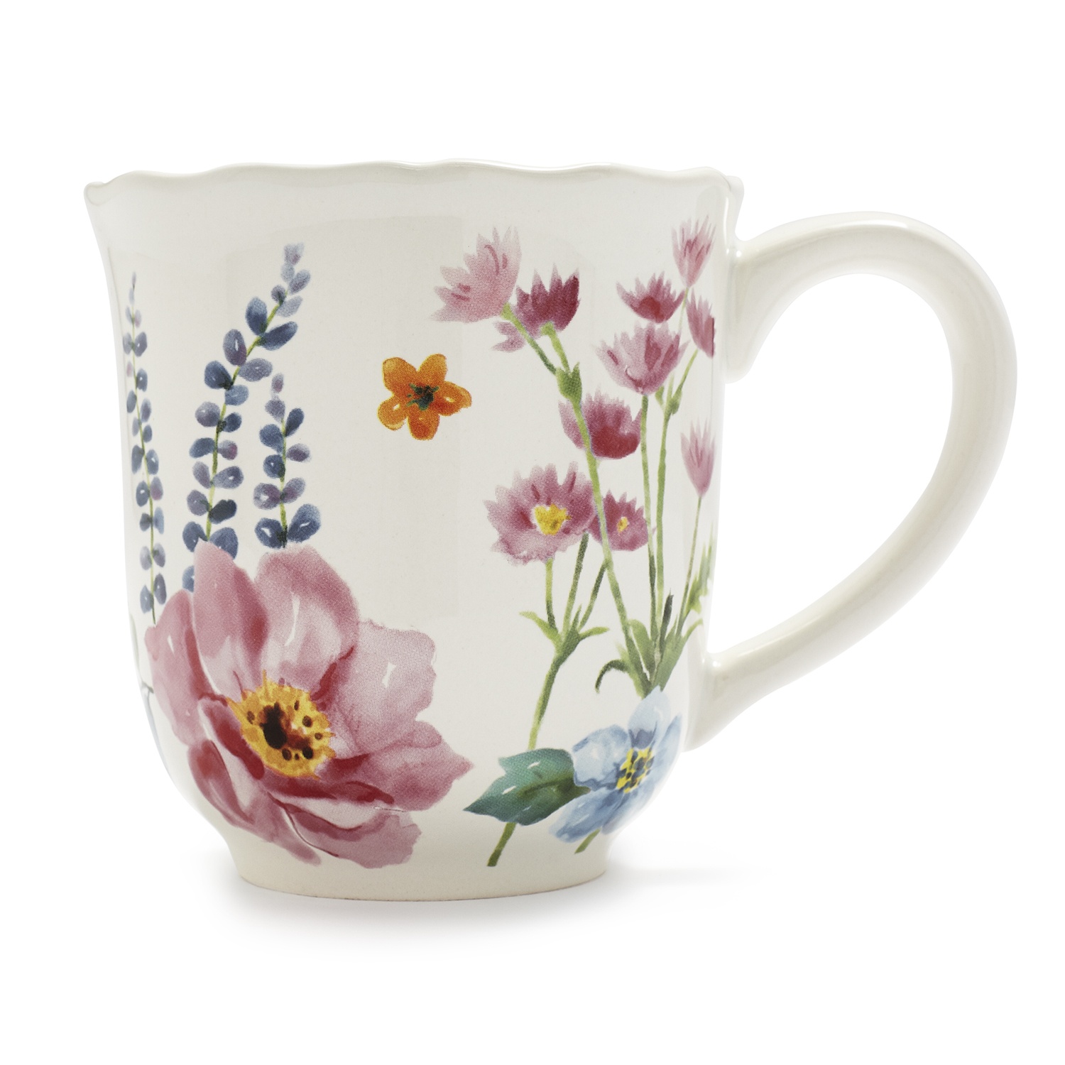 slide 1 of 1, Sur La Table Garden Floral Mug, 16 oz