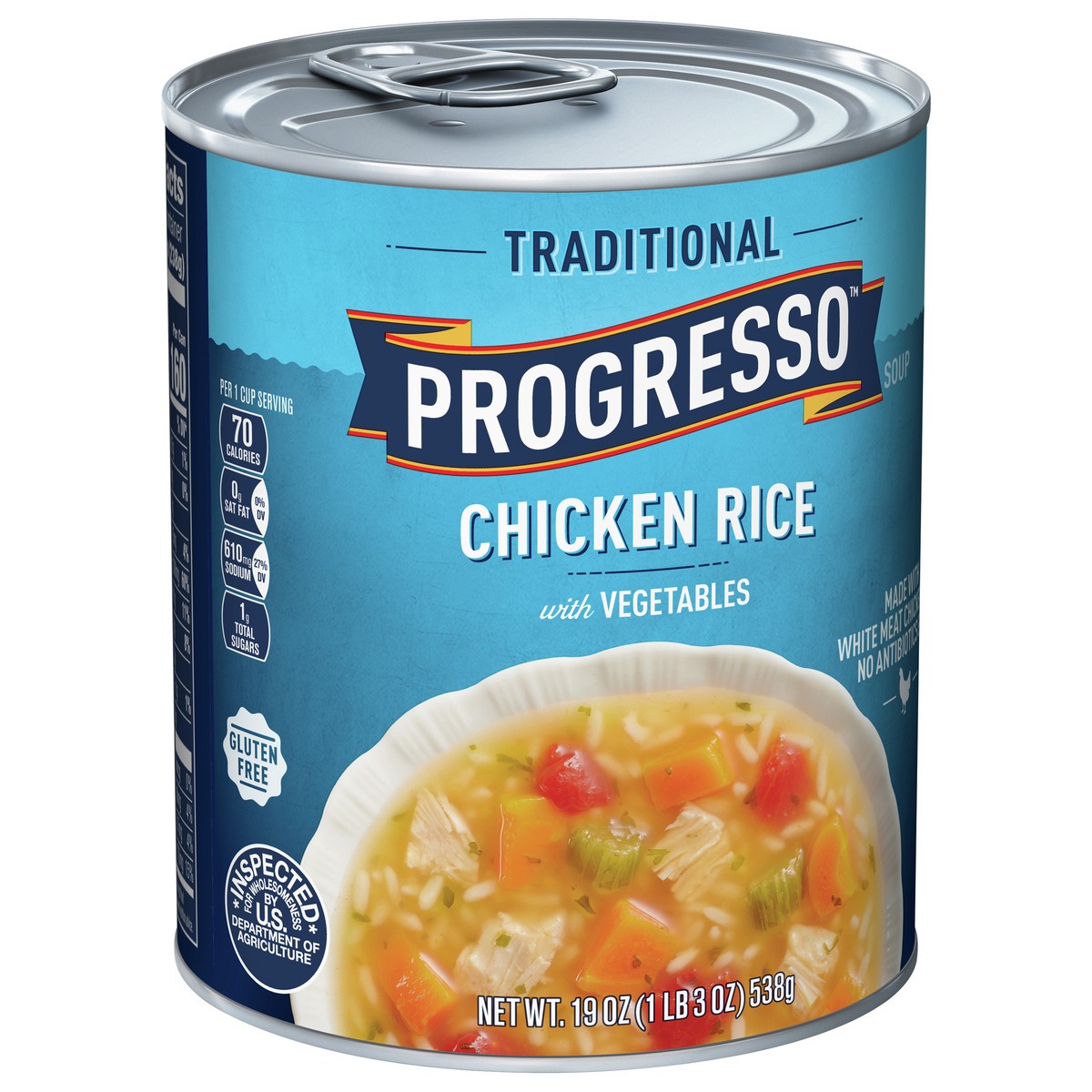 slide 2 of 9, Progresso Traditional, Chicken Rice with Vegetables Canned Soup, 19 oz., 19 oz