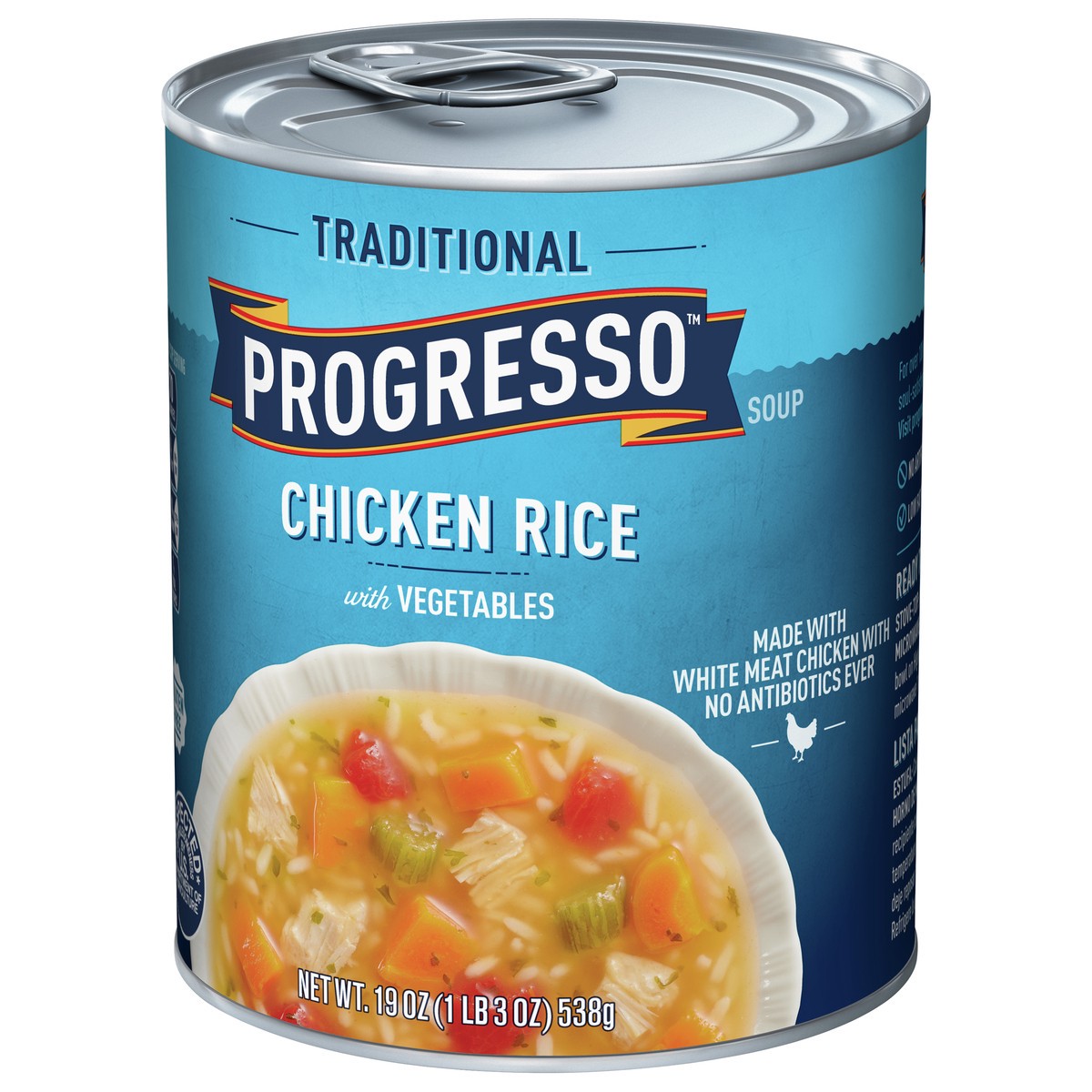 slide 3 of 9, Progresso Traditional, Chicken Rice with Vegetables Canned Soup, 19 oz., 19 oz