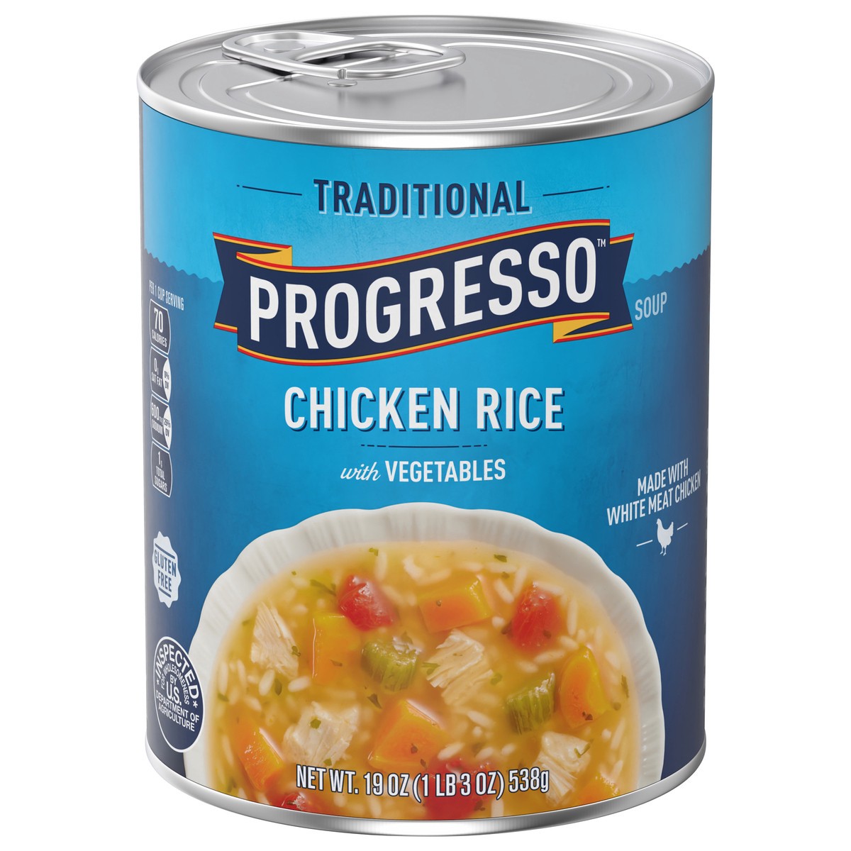 slide 1 of 9, Progresso Traditional, Chicken Rice with Vegetables Canned Soup, 19 oz., 19 oz