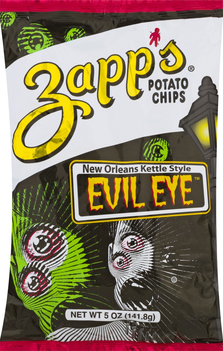slide 4 of 13, Zapp's New Orleans Kettle Style Evil Eye Potato Chips 5 oz, 5 oz