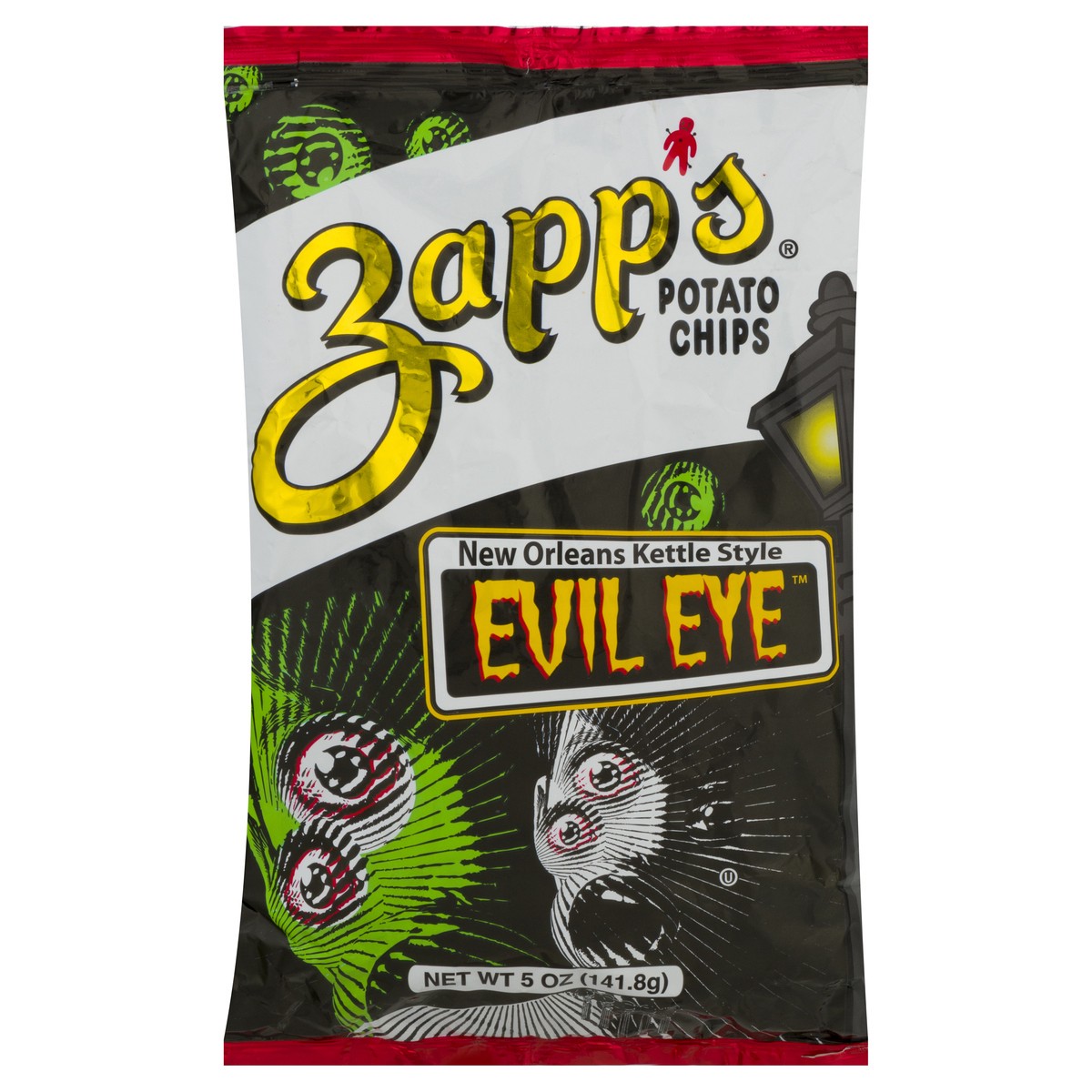 slide 1 of 13, Zapp's New Orleans Kettle Style Evil Eye Potato Chips 5 oz, 5 oz