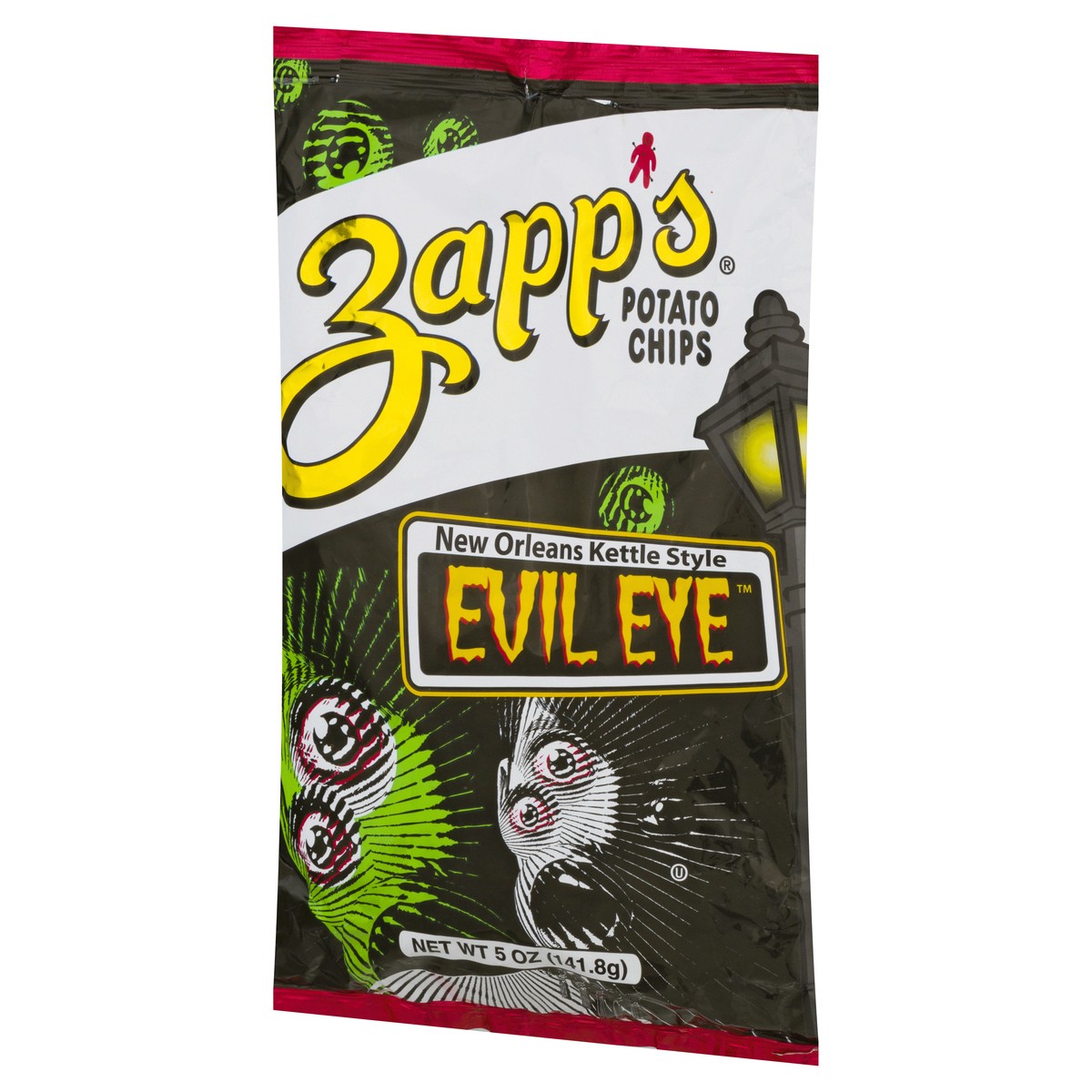 slide 11 of 13, Zapp's New Orleans Kettle Style Evil Eye Potato Chips 5 oz, 5 oz