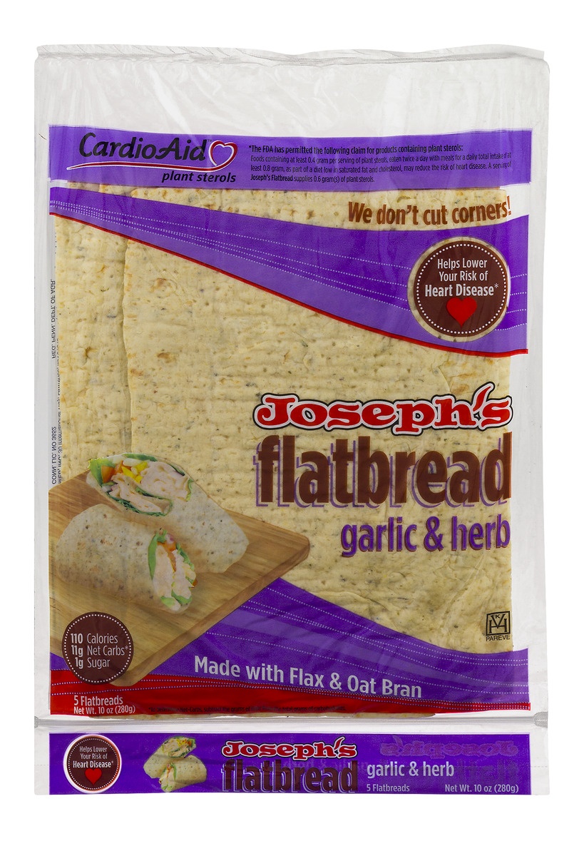 slide 1 of 1, Joseph's Garlic & Herb Flatbread, 10 oz