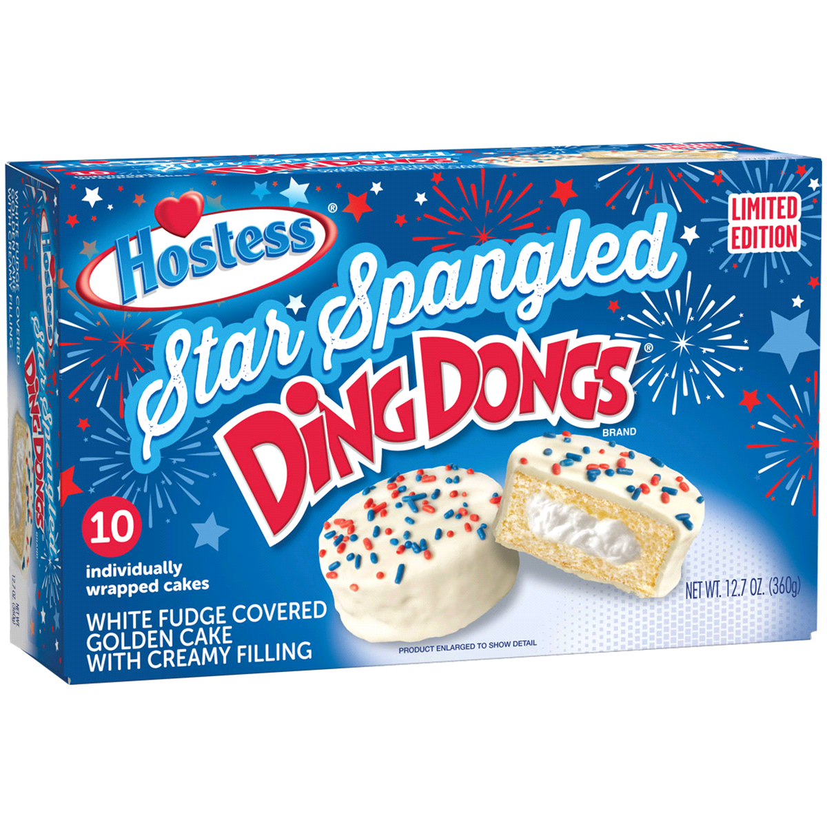 slide 1 of 1, Hostess Star Spangled Ding Dongs, 12.7 oz