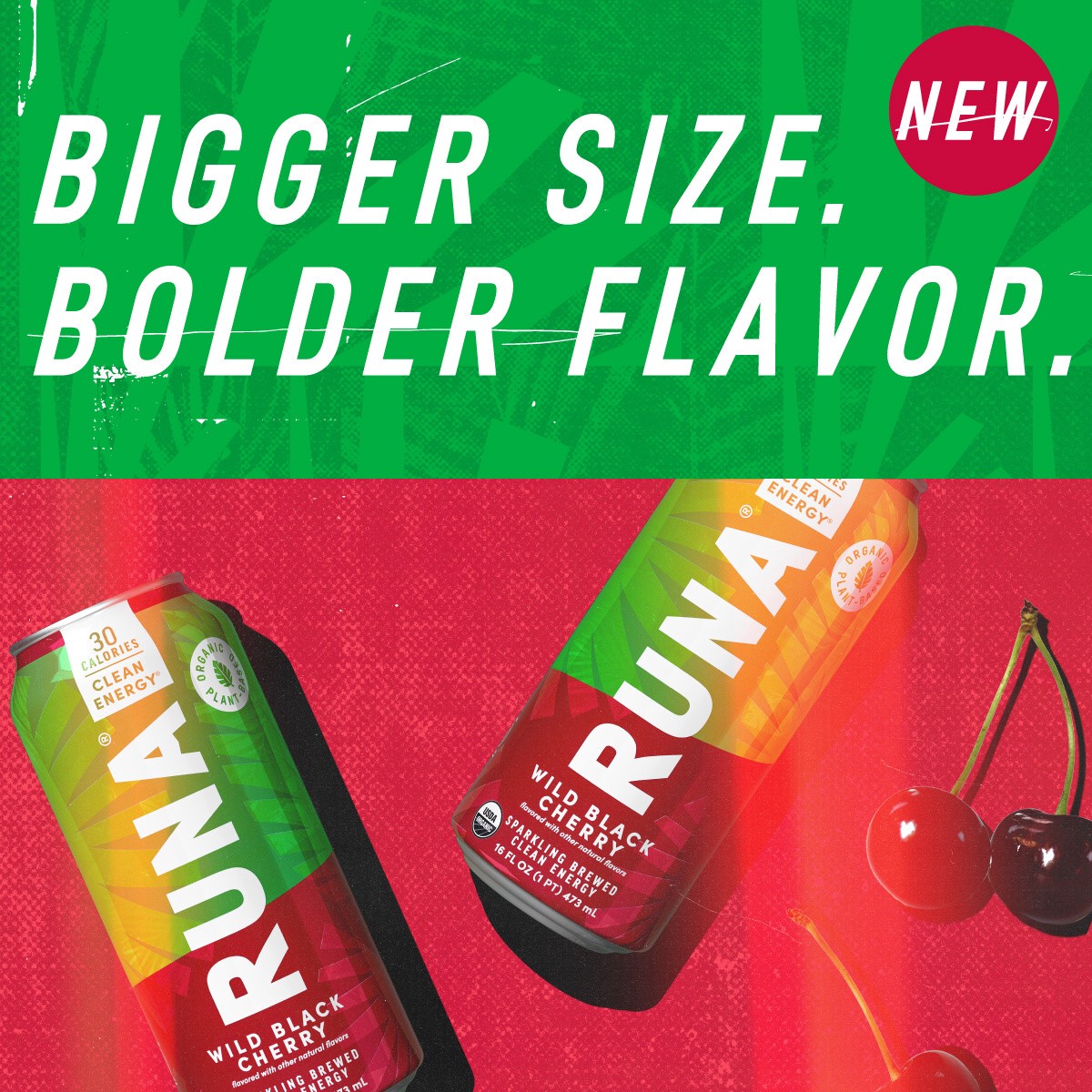 slide 4 of 5, RUNA Energy Drink, Black Cherry, 16 oz Can, 16 oz