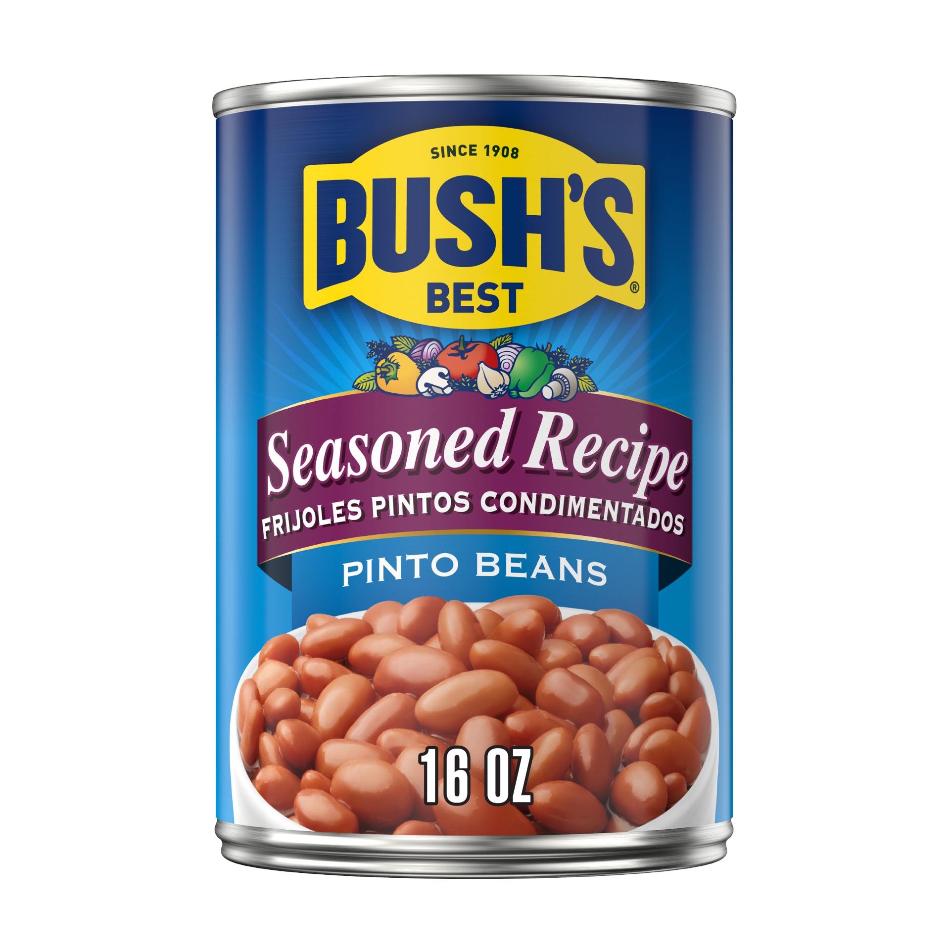 slide 1 of 5, Bush's Best Bush's Seasoned Recipe Pinto Beans 16 oz, 16 oz