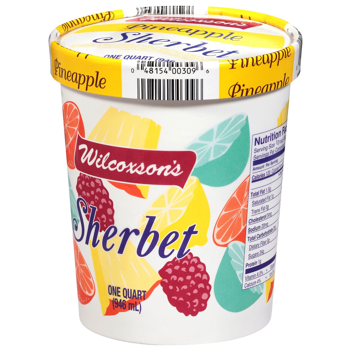 slide 7 of 15, Wilcoxson's Pineapple Sherbet 1 qt, 1 qt