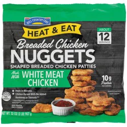 Hill Country Fare Heat & Eat Frozen Breaded Chicken Nuggets