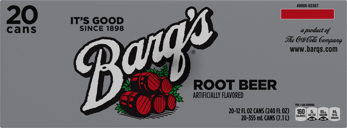 slide 6 of 8, Barq's Root Beer - 20 ct, 20 ct; 12 fl oz