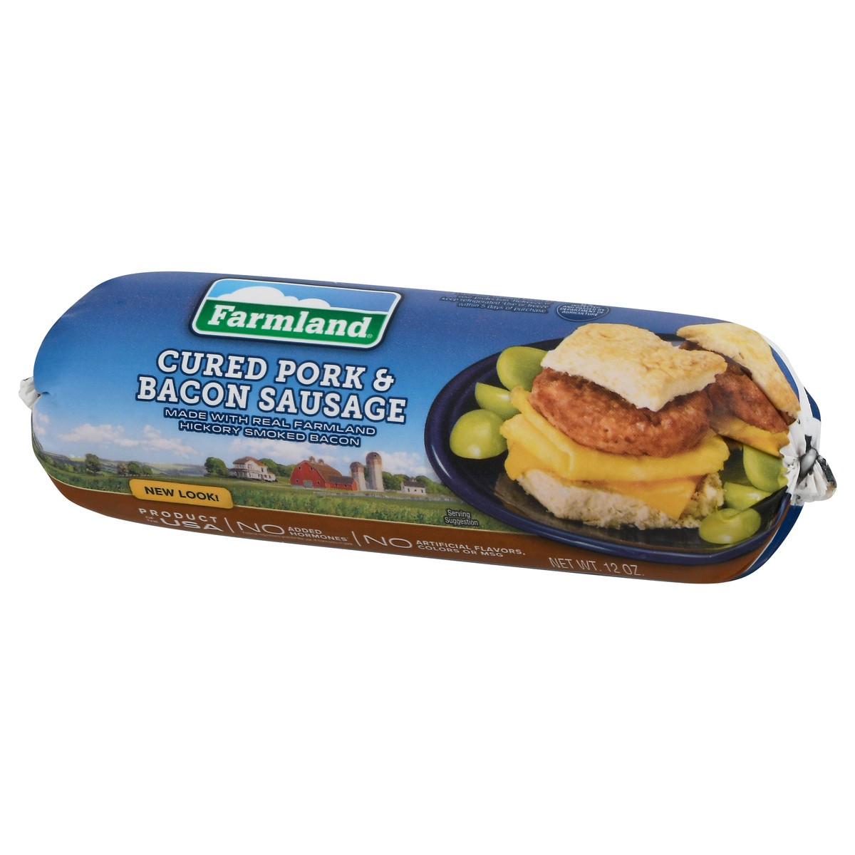 slide 3 of 9, Farmland Pork & Bacon Breakfast Roll Sausage, 12 oz