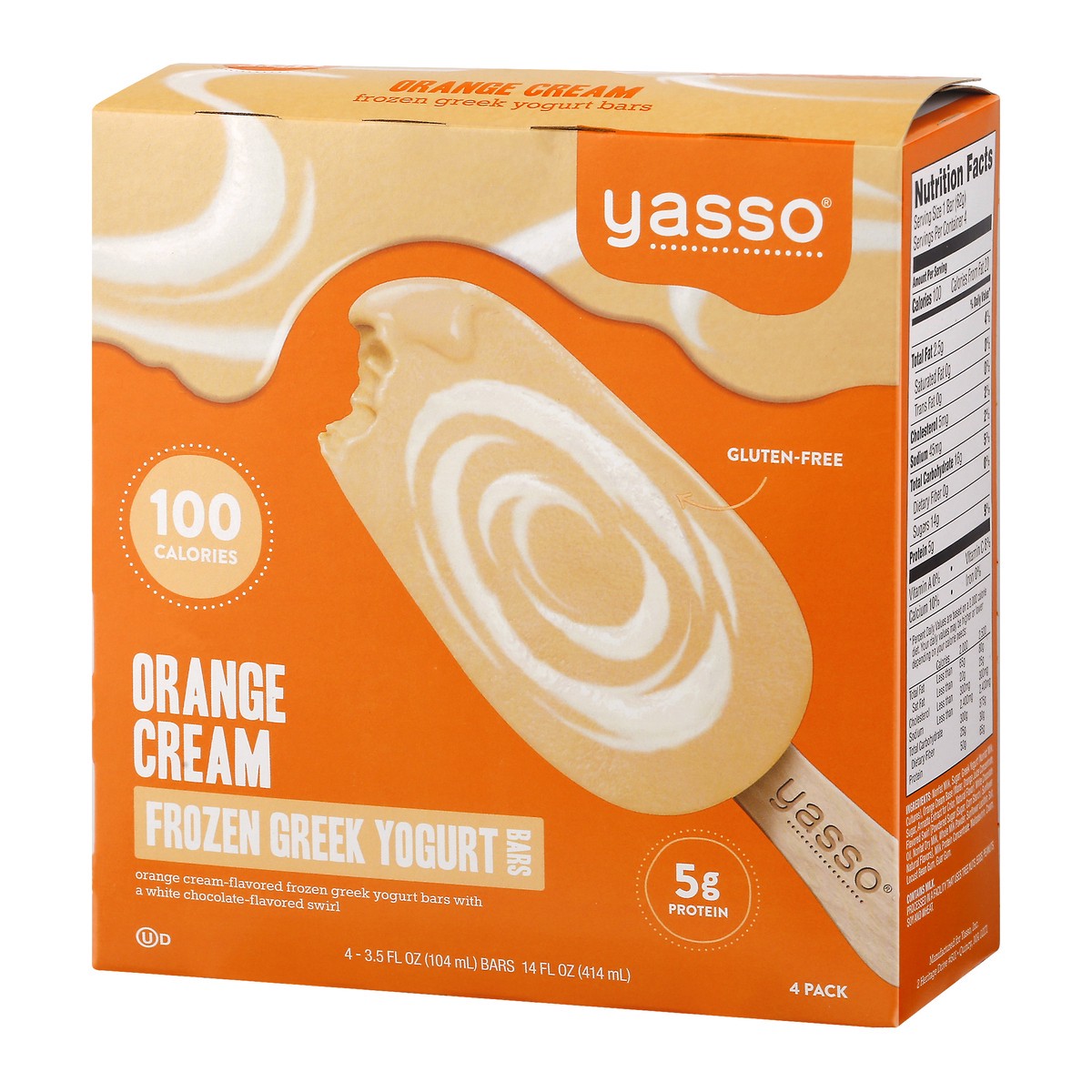 slide 3 of 10, Yasso Orange Cream Frozen Greek Yogurt Bars, 4 ct; 3.5 fl oz