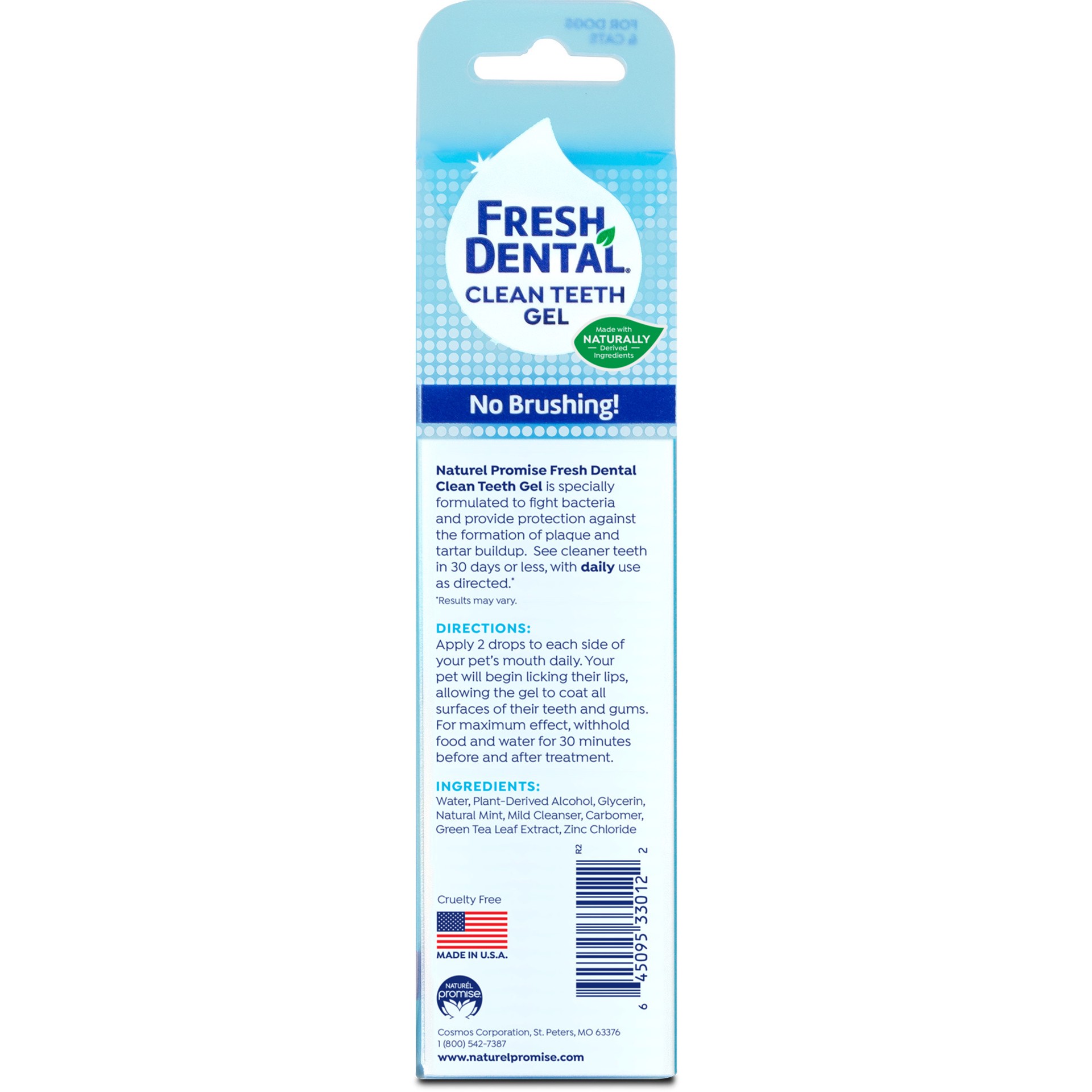 slide 2 of 3, Naturel Promise Naturél Promise Fresh Dental Clean Teeth Gel, 4oz - Helps Remove Plaque & Tartar - Freshens Breath - Pet Oral Care - Made in the USA - Dog Dental Care - Mint Flavor, 4 oz