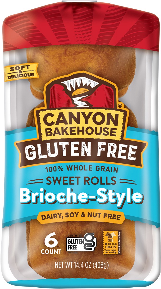 slide 8 of 8, Canyon Bakehouse Gluten Free Brioche Dinner Roll, 14.4 oz