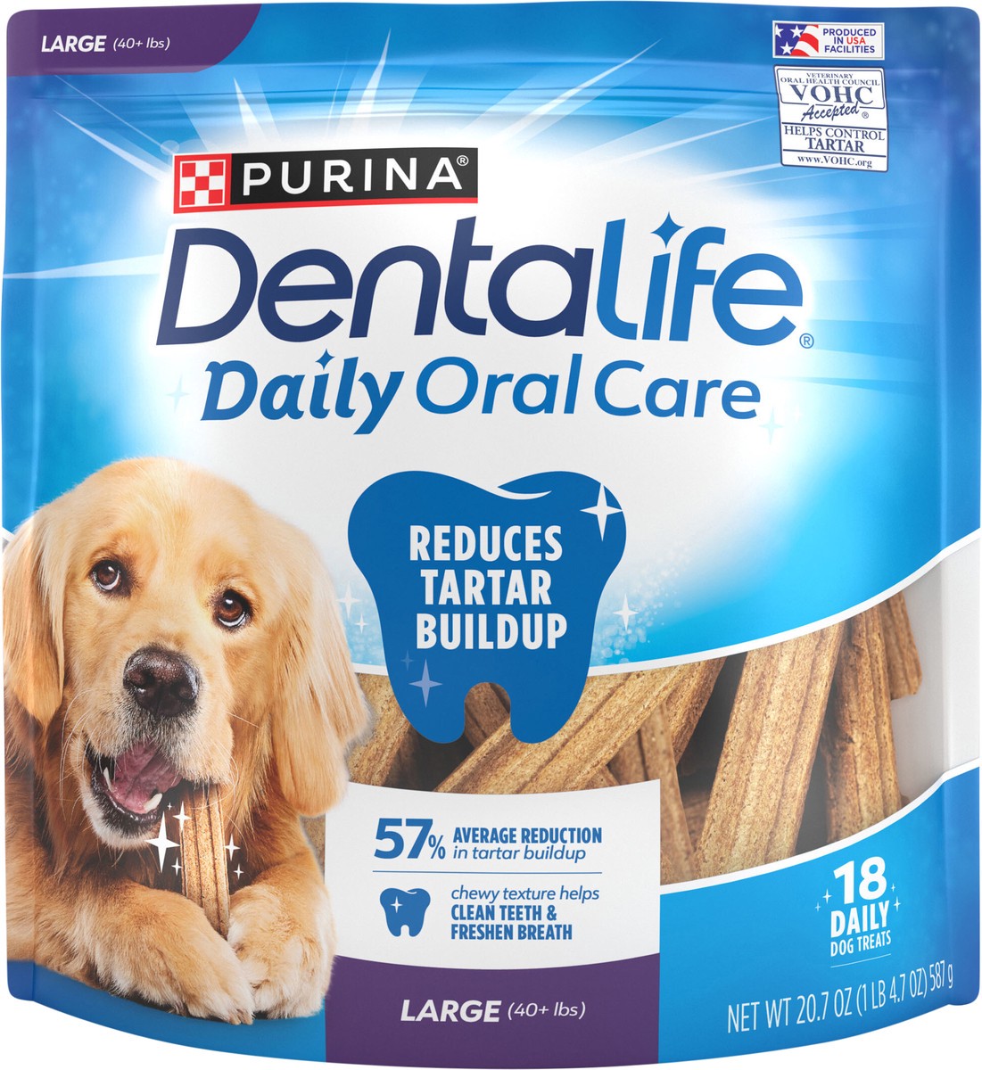 slide 7 of 14, DentaLife Purina DentaLife Made in USA Facilities Large Dog Dental Chews, Daily, 20.7 oz