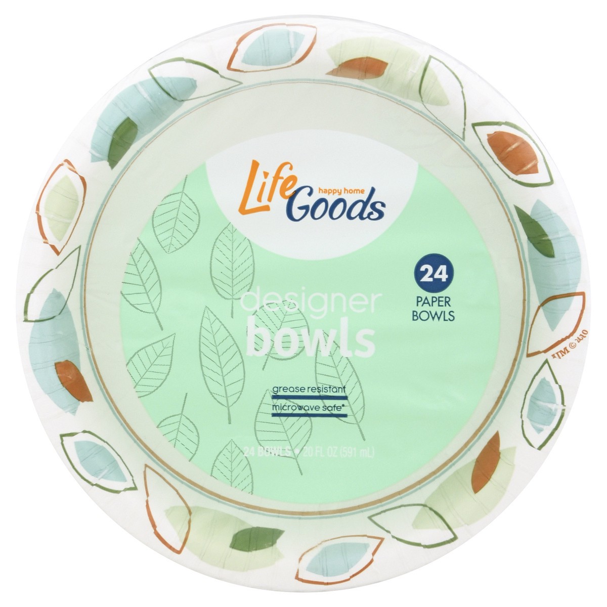 slide 6 of 11, Life Goods 20 Ounce Paper Designer Bowls 24 ea, 24 ct