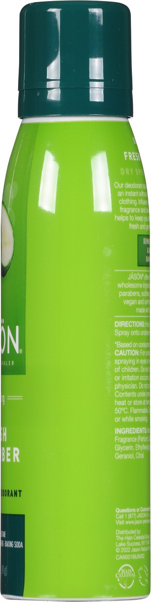 slide 6 of 7, Jason Soothing Dry Spray Fresh Cucumber Deodorant 3.2 oz, 3.2 oz