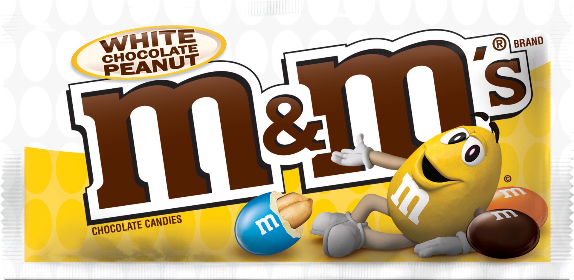 slide 1 of 6, M&M'S Peanut White Chocolate Candy 1.36-Oz Pouch, 1.36 oz