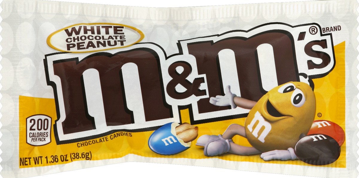 slide 6 of 6, M&M'S Peanut White Chocolate Candy 1.36-Oz Pouch, 1.36 oz