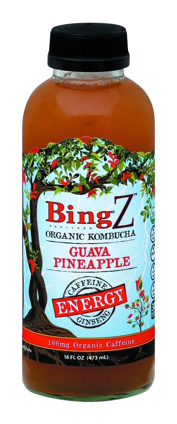 slide 1 of 1, Bing Z Guava Pineapple Organic Kombucha, 16 oz