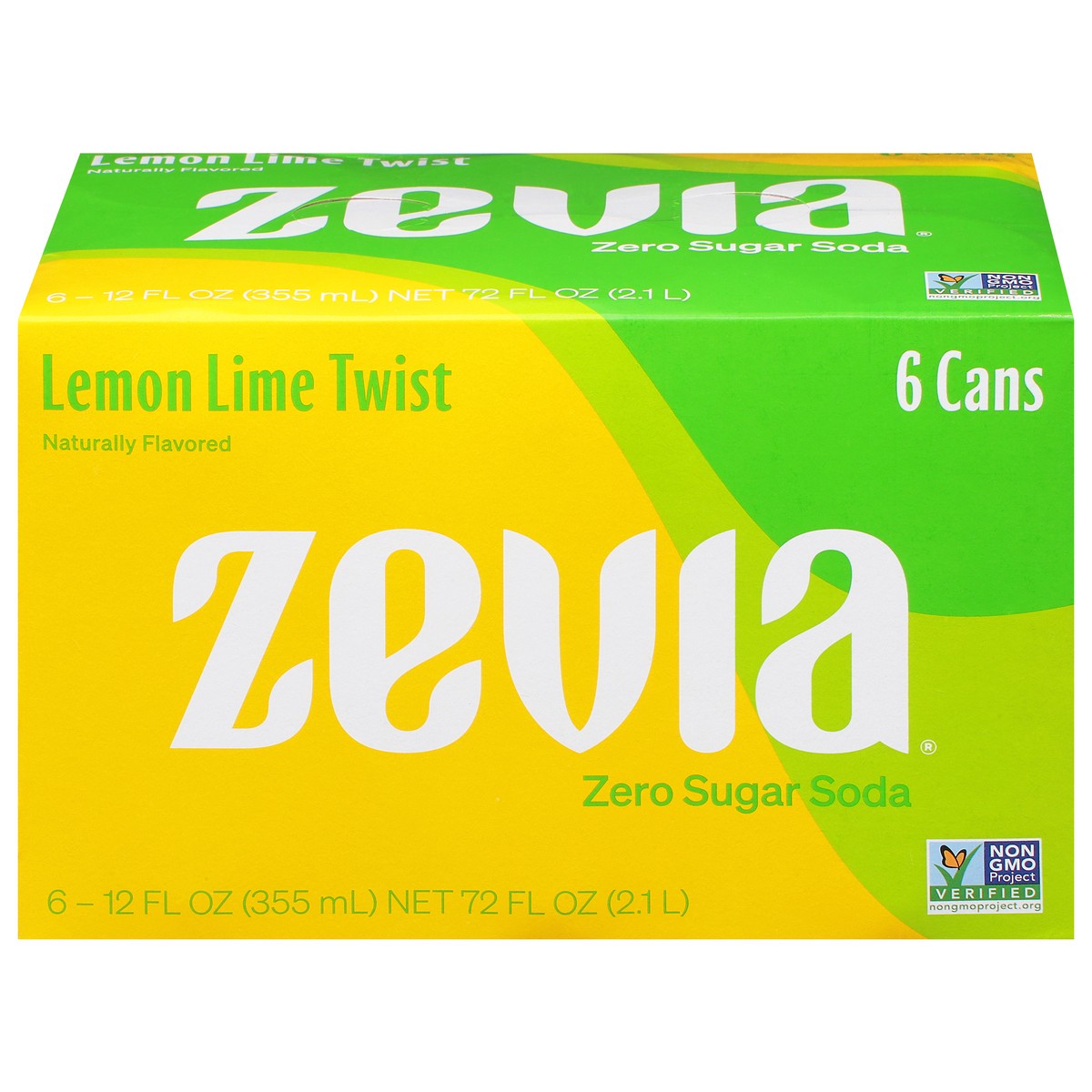 slide 1 of 9, Zevia Lemon Lime Twist Zero Calorie Soda, 72 fl oz