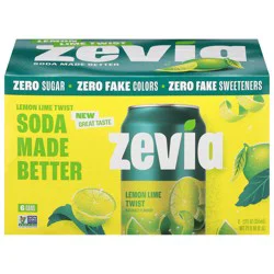 Zevia Lemon Lime Twist Zero Calorie Soda - 72 fl oz