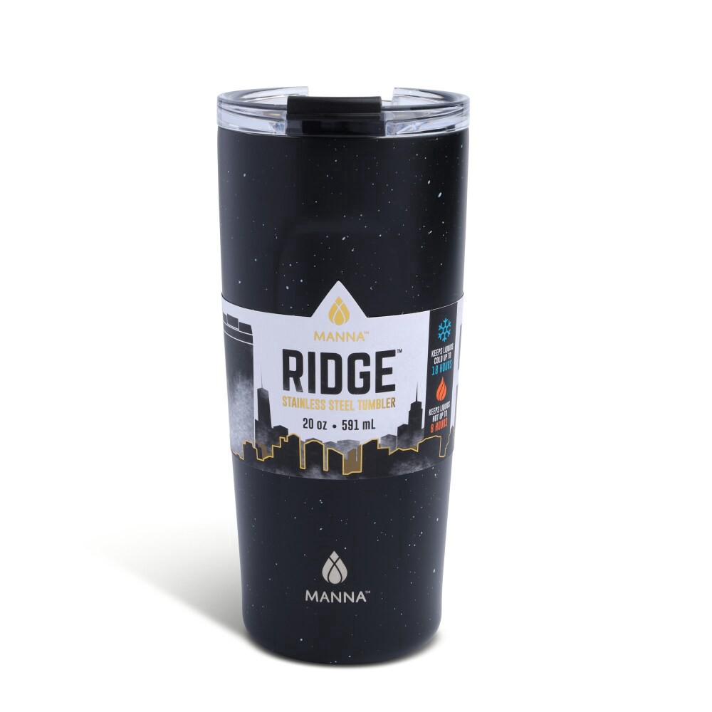 slide 3 of 3, Manna Ridge Stainless Steel Coffee Tumbler - Black, 20 oz